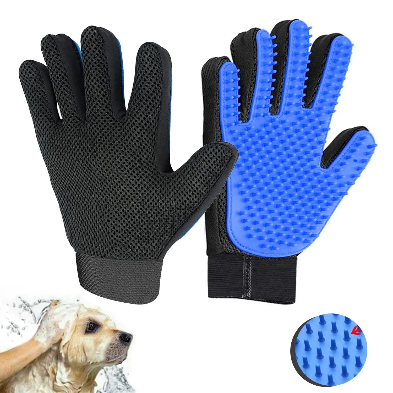 Cat Hair Remove Gloves Rubber - For Everyday Pet Use
