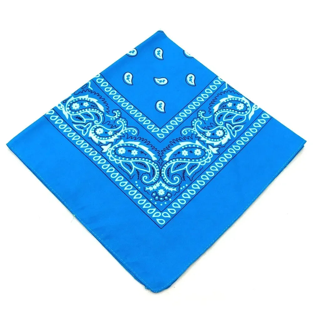 Paisley Bandana Headwrap - Lightweight Printed Kerchief - 21