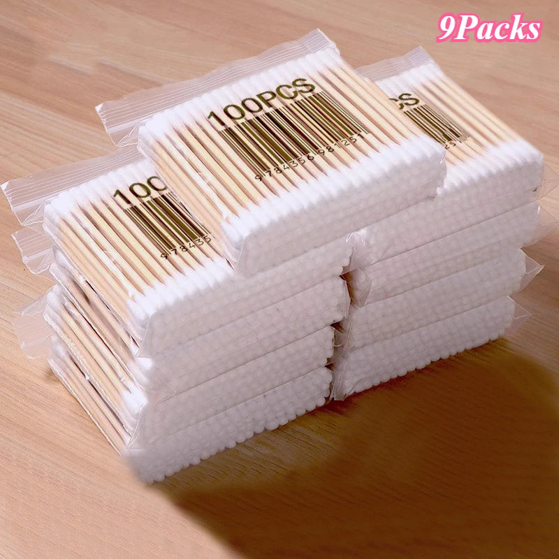 Wooden Cotton Swabs - Multi-Pack Ear and Cleaning Buds