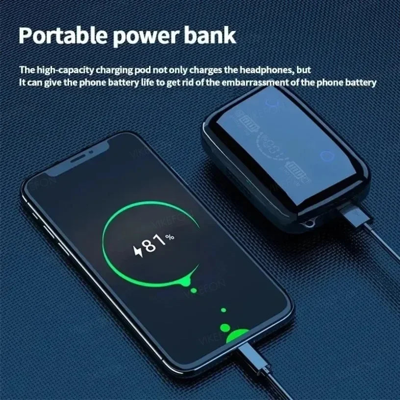 Wireless Earbuds with Digital Display – M19