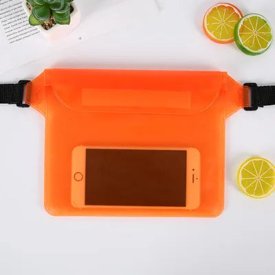 Floating Phone Pouch - Dry Bag for Beach and Water Trips - Orange