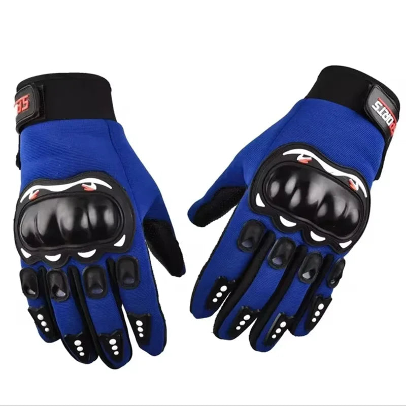 Motorcycle Riding Gloves - Full Finger Pair for Road Gear