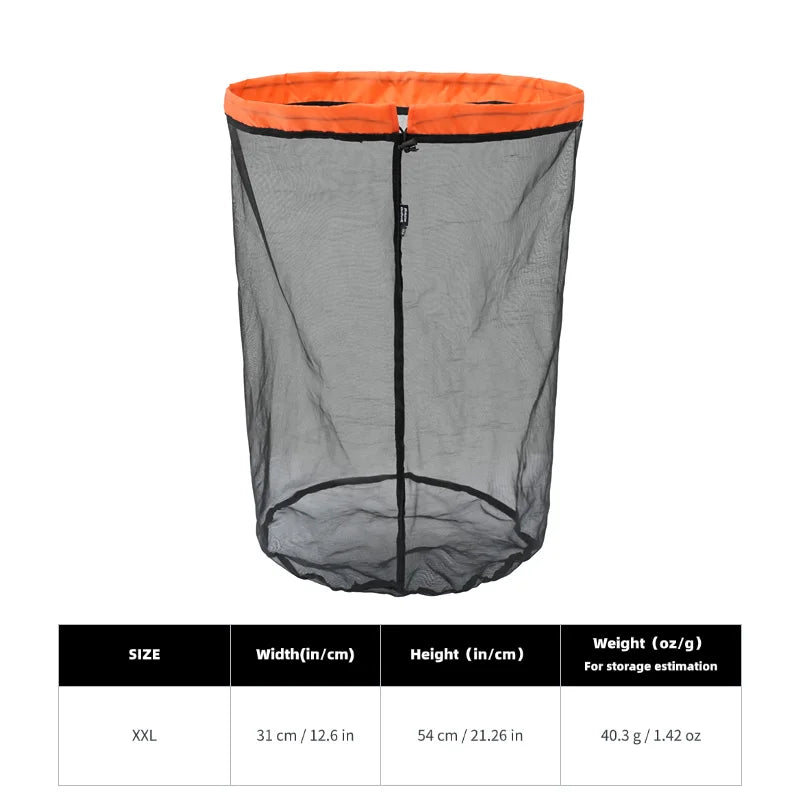 Mesh Stuff Sack Set - Lightweight Drawstring Storage Bags