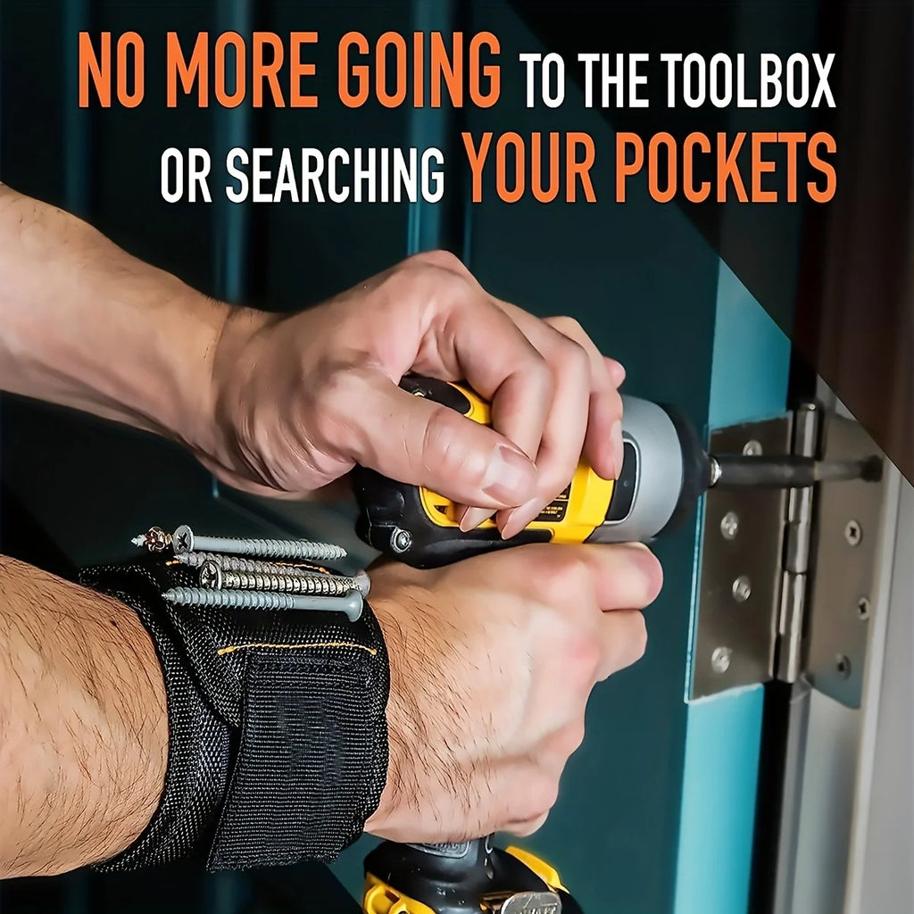 Magnetic Wristband Tool Holder - Screw and Bit Organizer