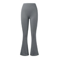 V-Back Waist Leggings - Solid Slim Casual Sports Pants - Gray