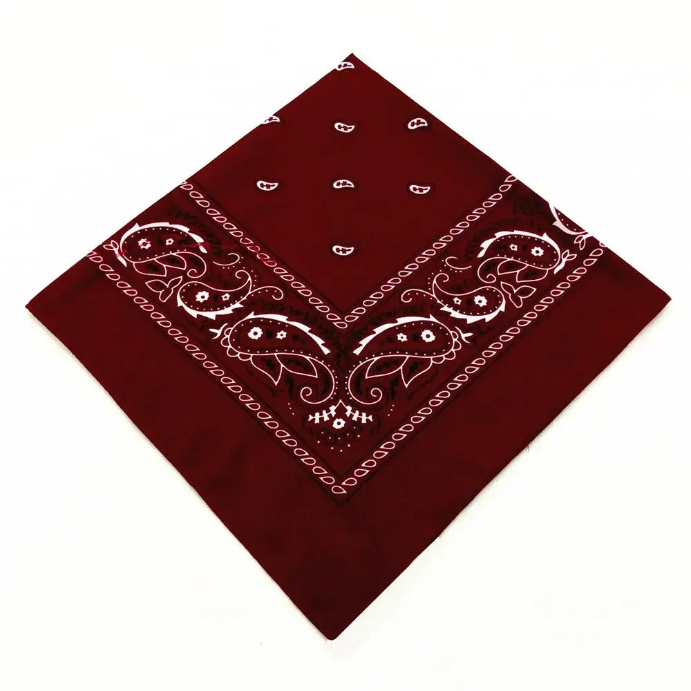 Paisley Bandana Headwrap - Lightweight Printed Kerchief - 17