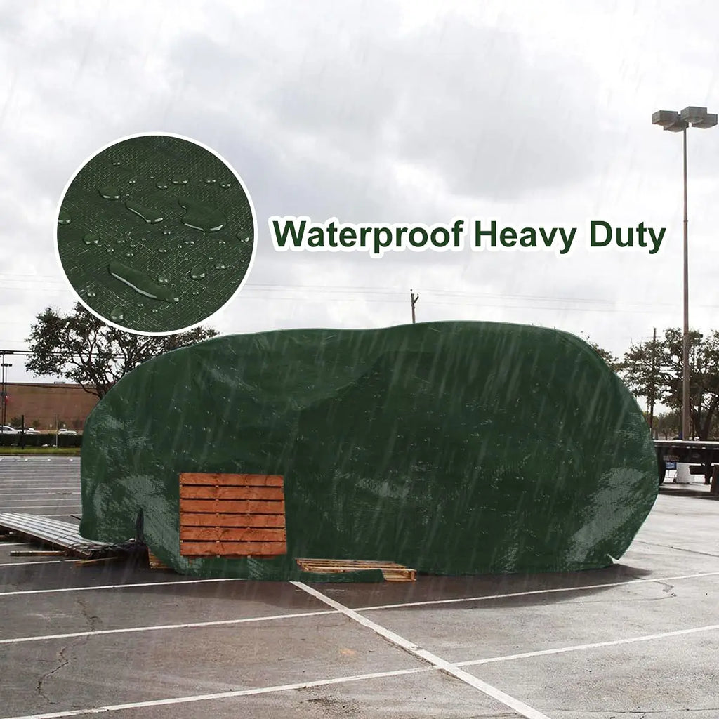 Outdoor Tarp Rain Cover - Reinforced Camping Shelter Sheet
