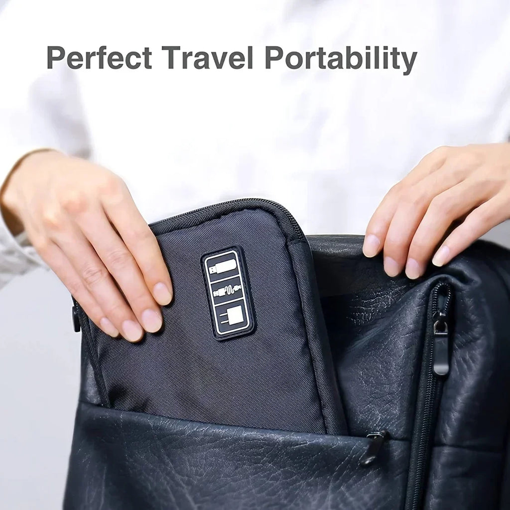Black Green Storage Bag Electronic - For Travel and Daily Carry