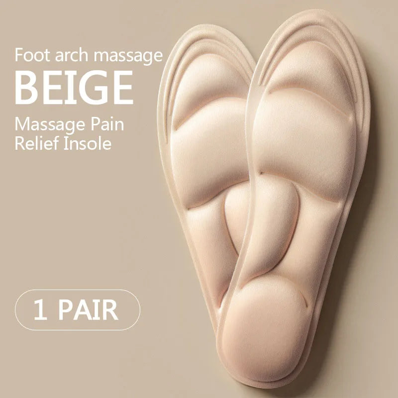 Memory Foam Insoles - Cushioned Inserts for Sport Shoes - Beige