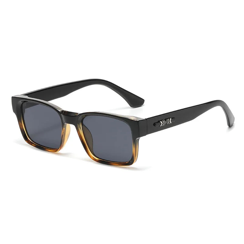 Square Sunglasses - Minimalist Unisex Eyewear - Blackdemi