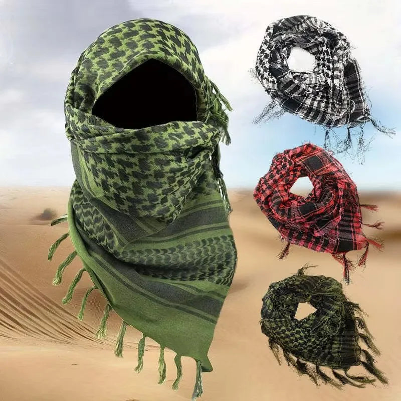 Keffiyeh Scarf Wrap - Lightweight Shemagh Head and Neck Scarf