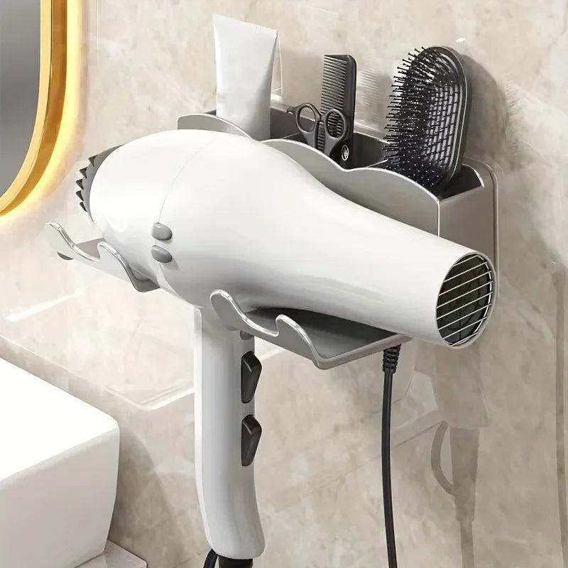 Hair Dryer Storage Rack Perforated - For Bathroom and Home Storage