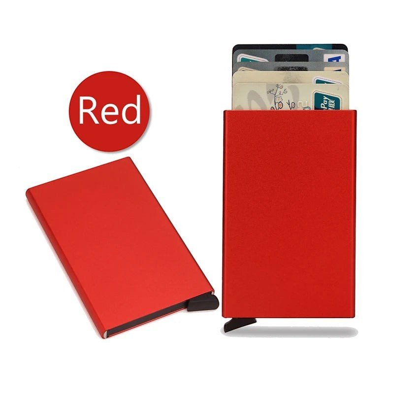 Pop-Up Minimalist Slim Card Holder Wallet in Red product image