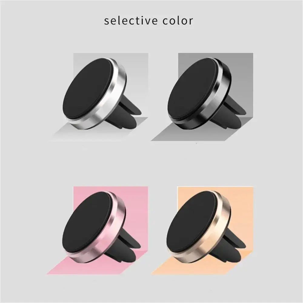 Magnetic Round Car Phone Holder – Dashboard & Vent Mount
