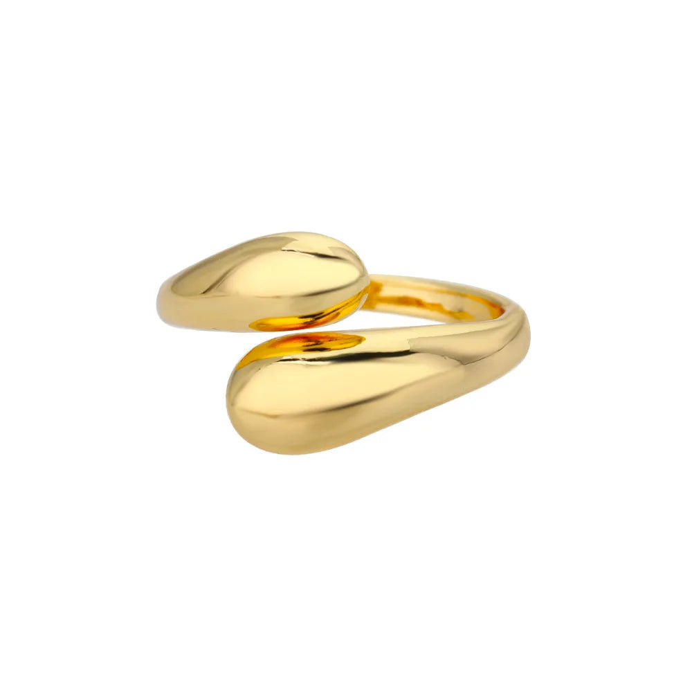 Gold-Color Stainless Steel Ring - Classic Fashion Jewelry - Style Jz2298G / Gold Color