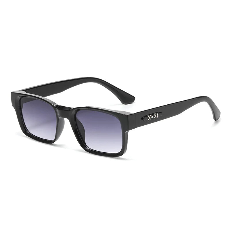 Square Sunglasses - Minimalist Unisex Eyewear - Black