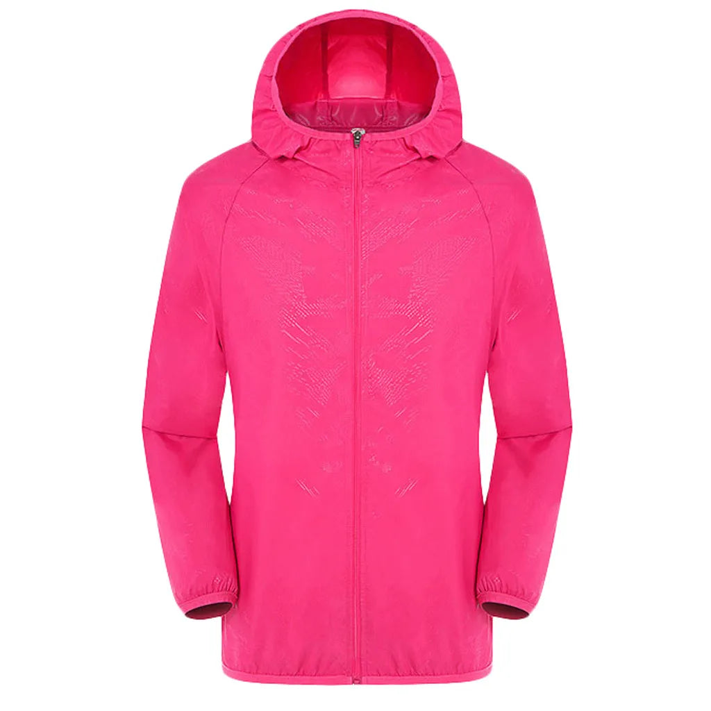 Hiking Windbreaker Jacket - Hooded Coat for Outdoor Layers