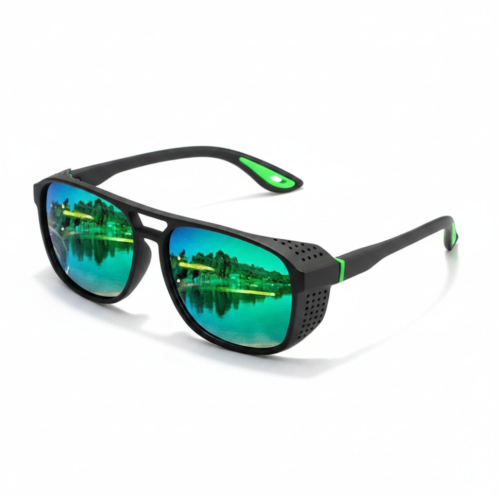 Square Polarized Sunglasses - Driving Eyewear - C5 Green