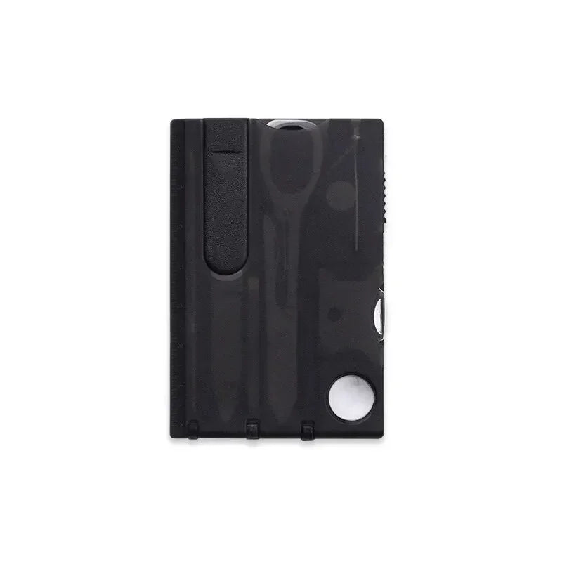 Multi-Tool Card Set - Camping Tool Card With Light - Transparent (Black)