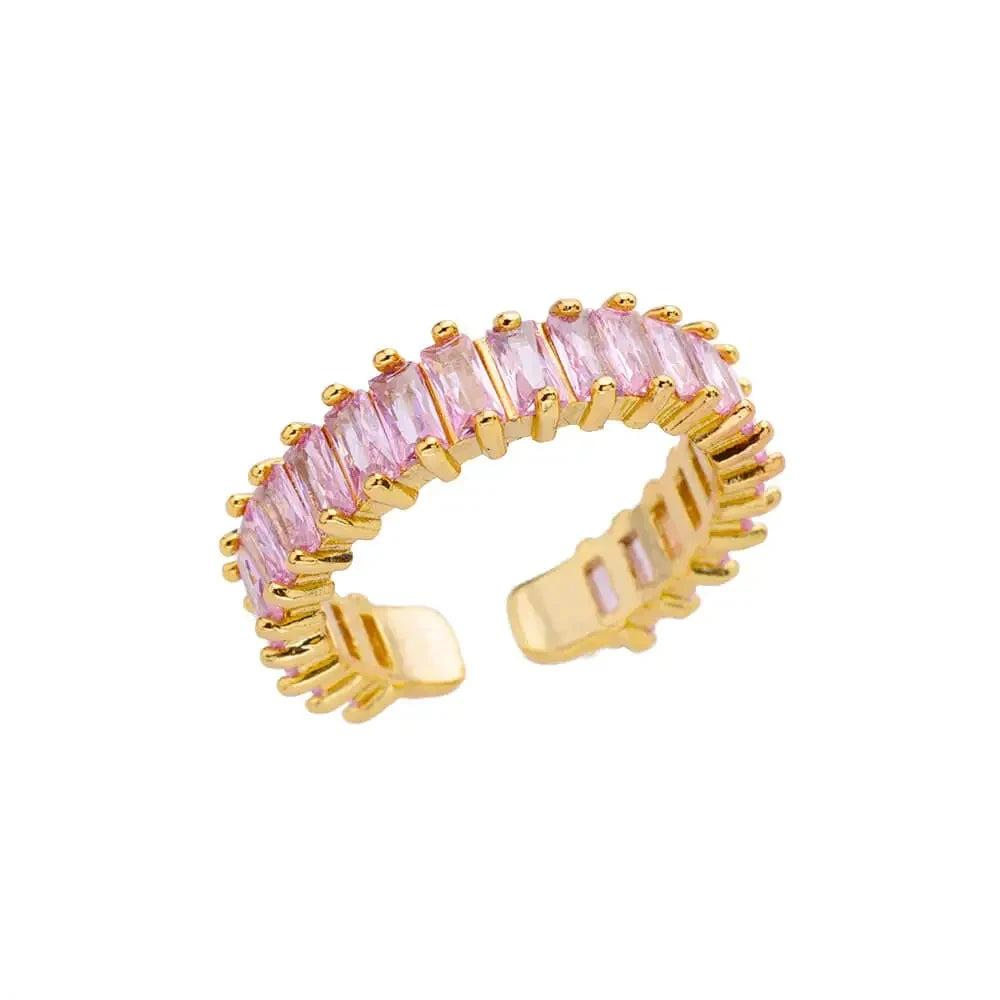 Gold-Color Stainless Steel Ring - Classic Fashion Jewelry - C / Gold Color