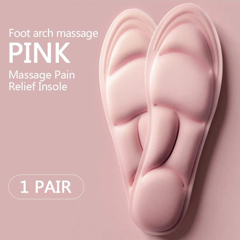 Memory Foam Insoles - Cushioned Inserts for Sport Shoes - Pink