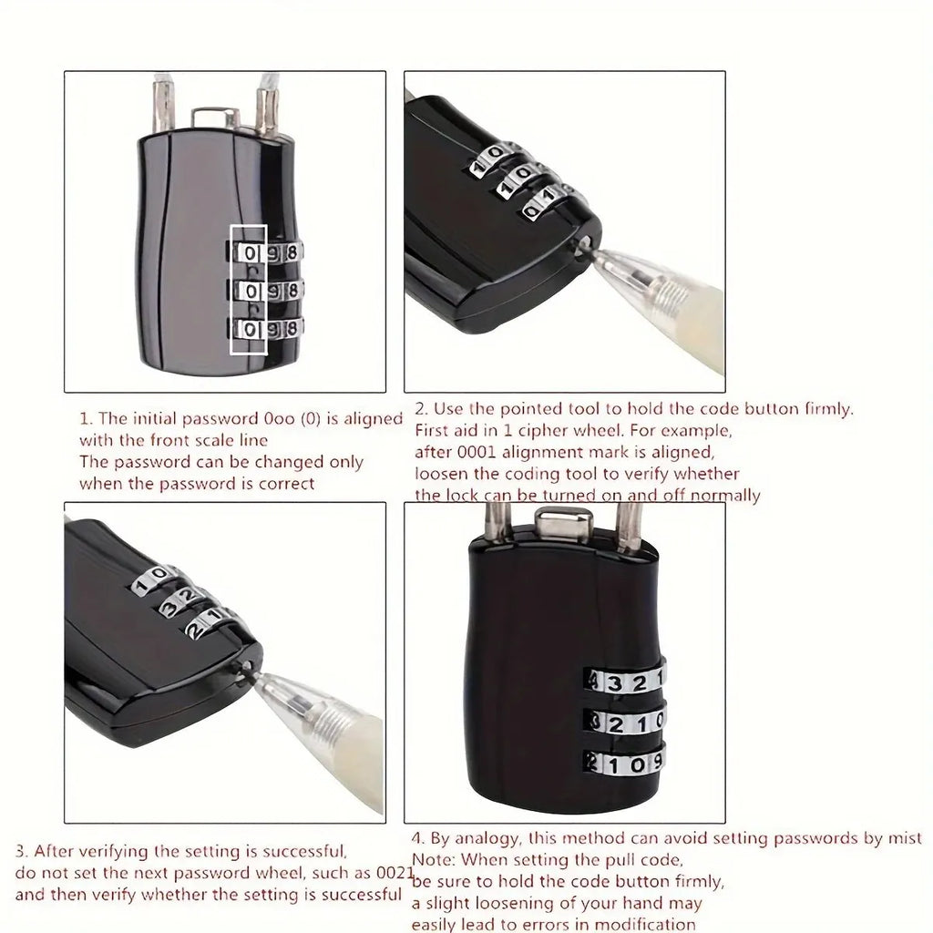 Combination Padlock - Keyless Locker & Cabinet Lock