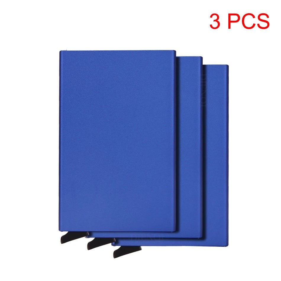 Pop-Up Minimalist Slim Card Holder Wallet in Blue product image