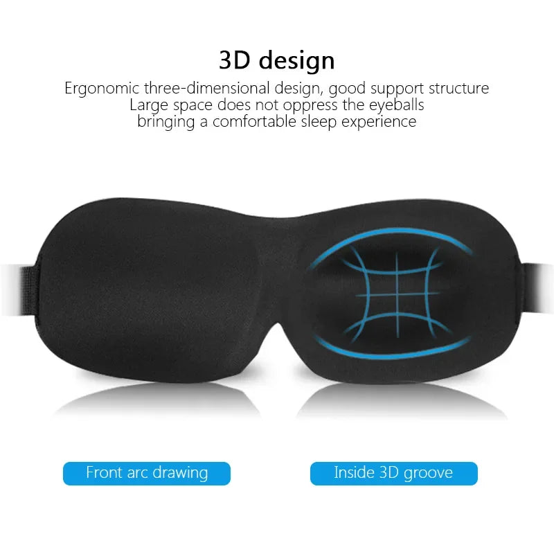 Contoured Sleep Mask – Breathable 3D Eye Shade for Travel Rest