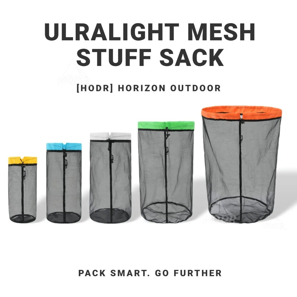 Mesh Stuff Sack Set - Lightweight Drawstring Storage Bags