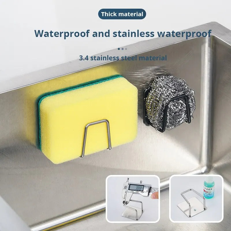 Stainless Steel Sink Sponge Rack - For Kitchen Storage and Prep