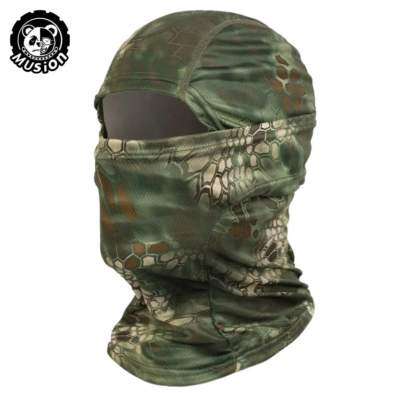 Lightweight Balaclava Face Cover - Outdoor Cycling and Hiking Mask - Jungle Python
