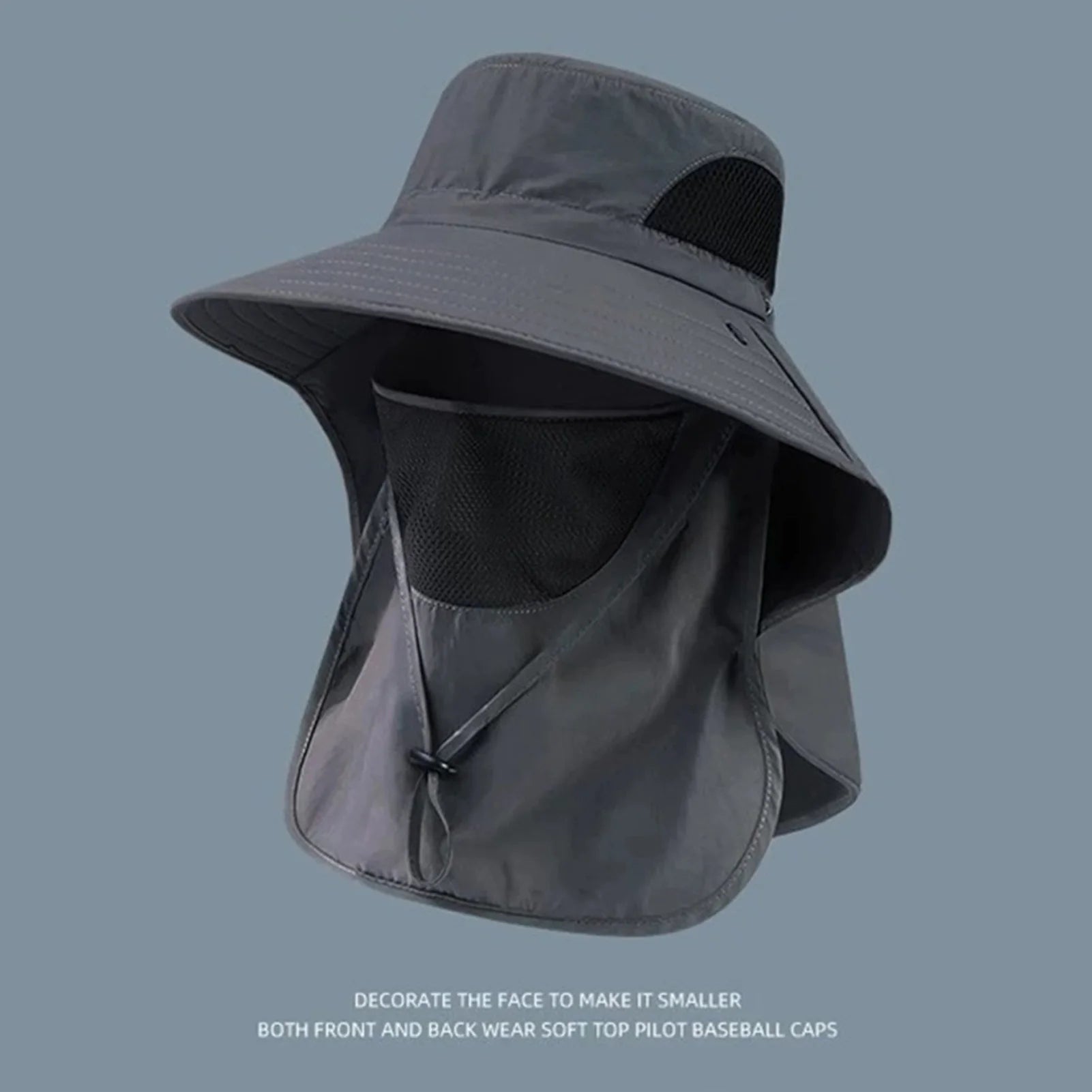Wide Brim Sun Hat - Neck Cover for Fishing and Hiking