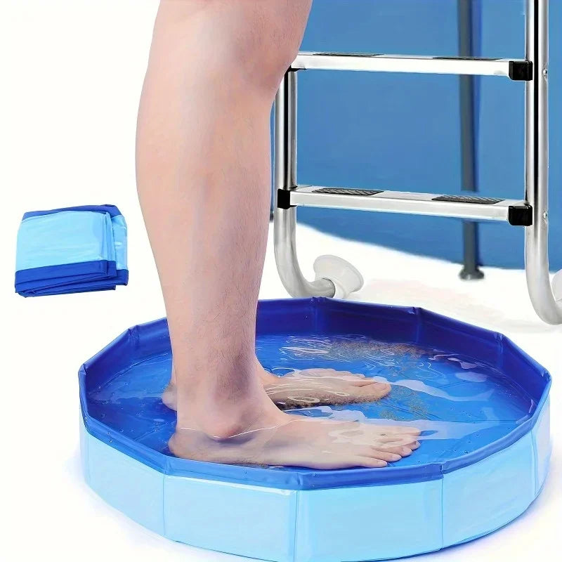 Foldable Pool Foot Bath - PVC Pool Entrance Rinse Tray