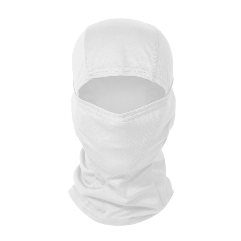 Printed Outdoor Balaclava - Lightweight Face Cover Scarf - White