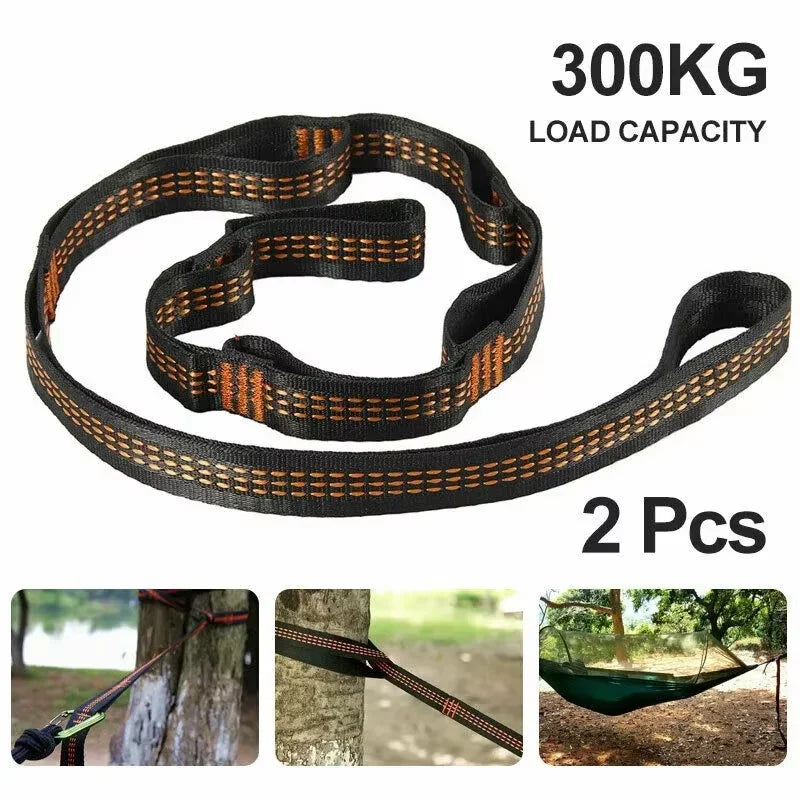 Hammock Hanging Straps - Outdoor Strap Set for Camping - Orange