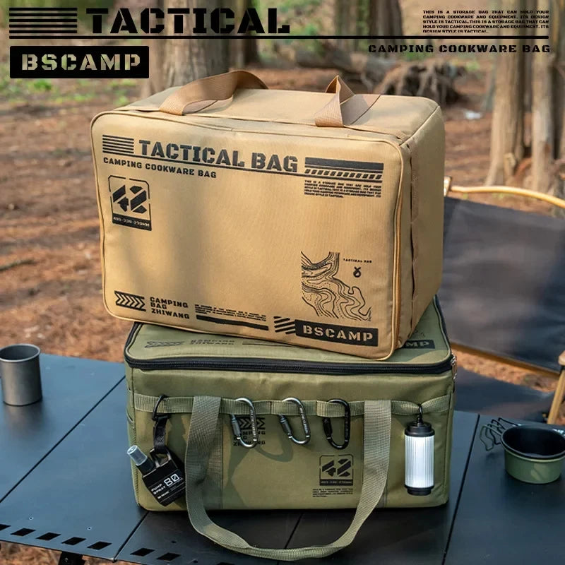 Insulated Camping Storage Bag - 30-42 L Picnic Organizer