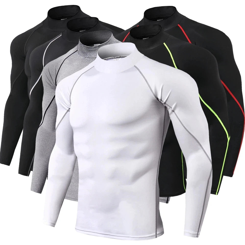 Men's Compression Workout Shirt - Long Sleeve Athletic Top