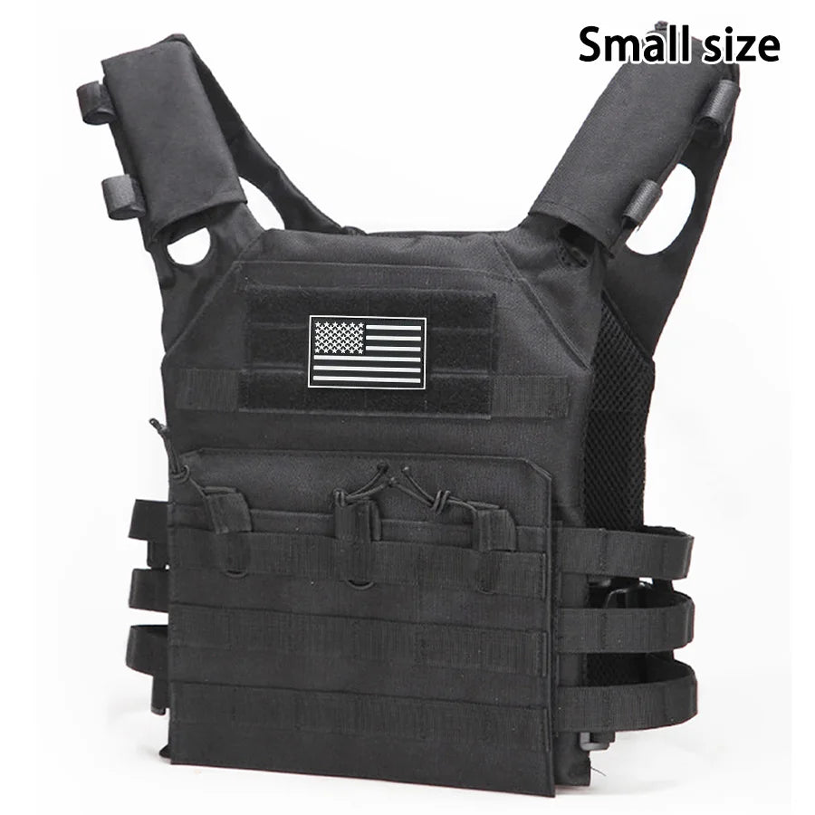 Outdoor Training Vest - Utility Carrier for Airsoft Gear - Black