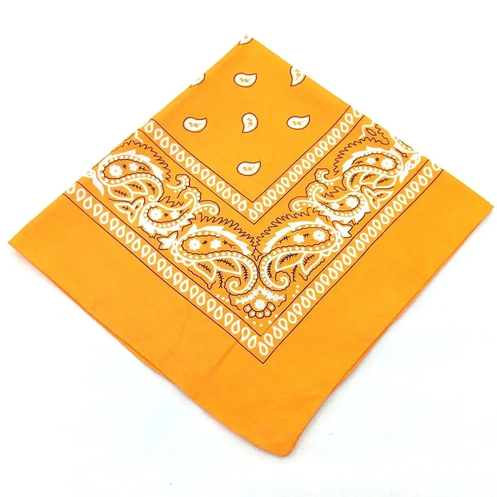 Paisley Bandana Headwrap - Lightweight Printed Kerchief - Style 8