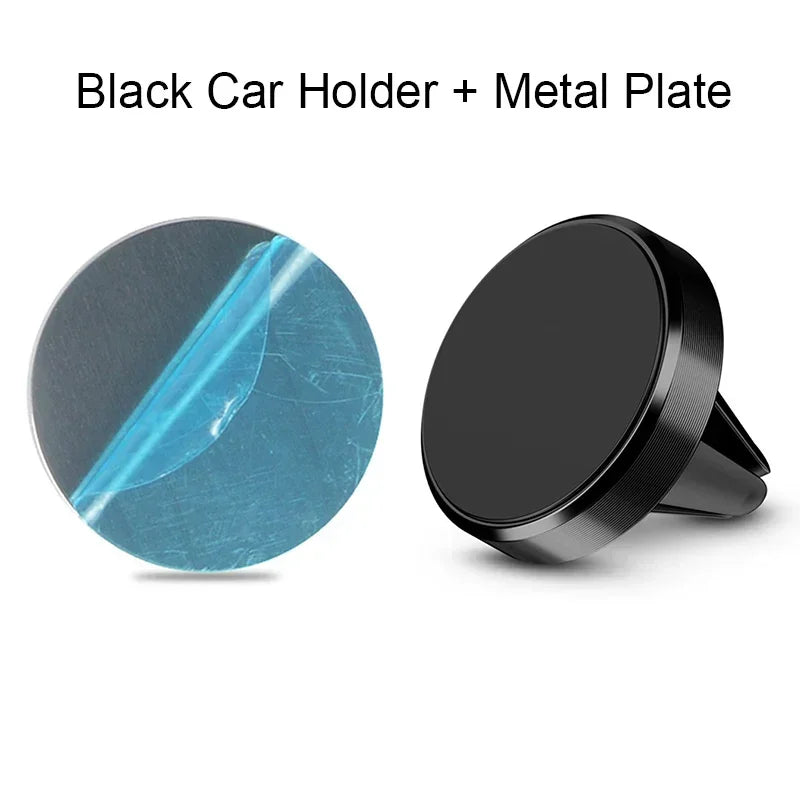 Magnetic Round Car Phone Holder – Dashboard & Vent Mount