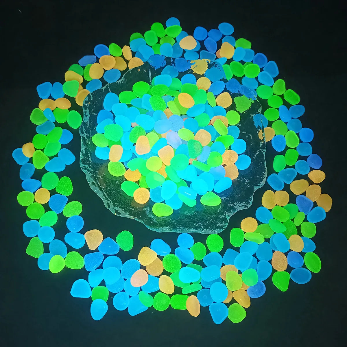 Glow Decorative Stones - Resin Garden and Fish Tank Pebbles