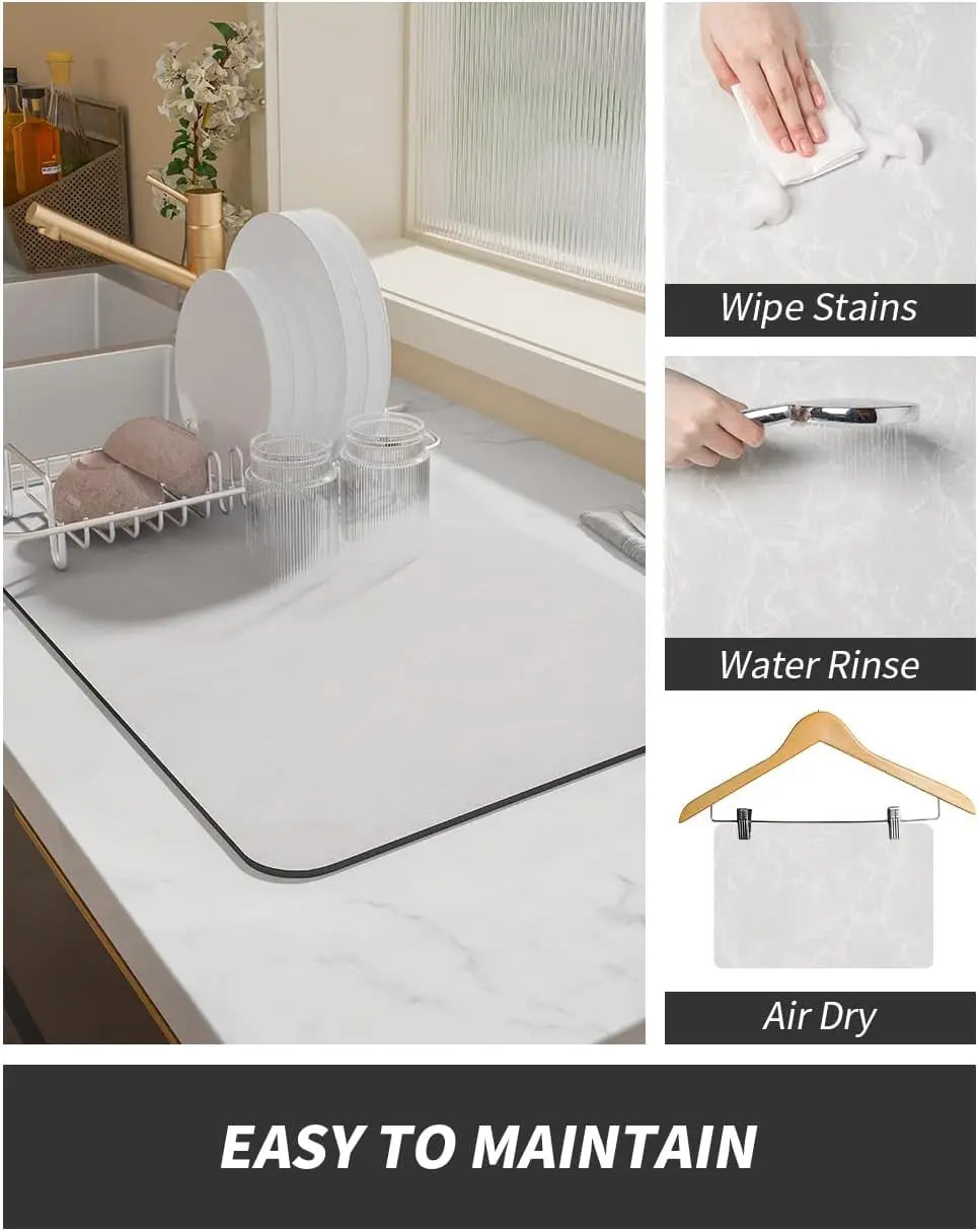 Coffee Machine Mat - Absorbent Kitchen Drying Pad