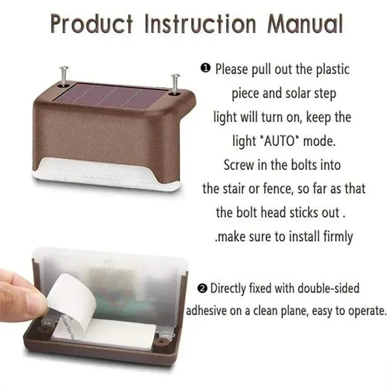 Solar Step Deck Lights – Waterproof Path Lighting for Outdoor Stairs