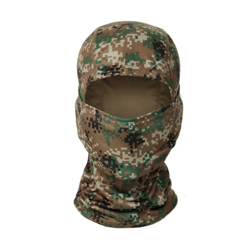 Printed Outdoor Balaclava - Lightweight Face Cover Scarf - Jungle Digital