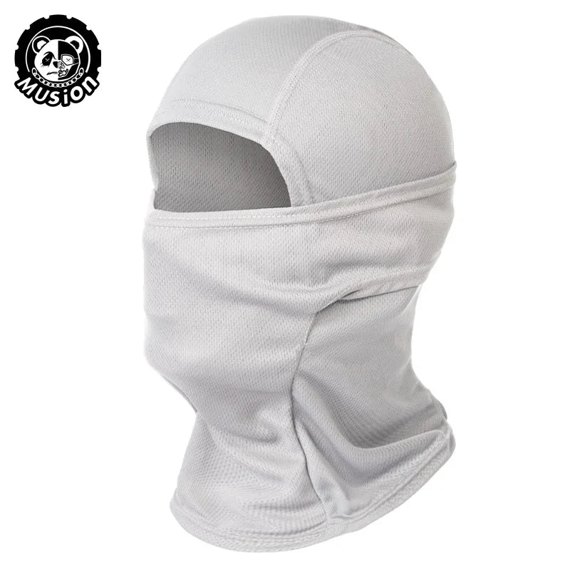 Lightweight Balaclava Face Cover - Outdoor Cycling and Hiking Mask - Pure White