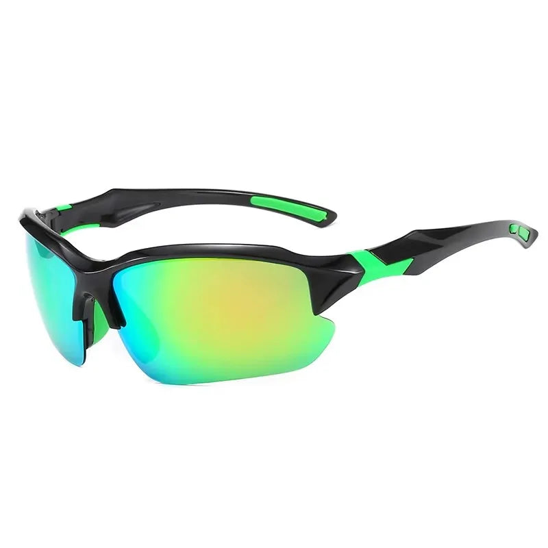 Sport Sunglasses - Polarized Outdoor Glasses for Active Wear - Green Yellow
