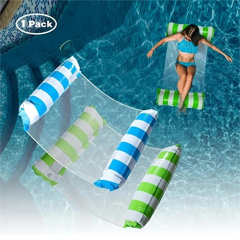 Inflatable Pool Hammock Float - Foldable Lounger for Water Days