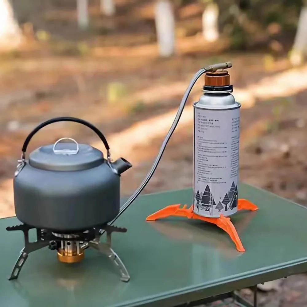 Folding Gas Canister Stand - Three-Leg Base for Camping Stoves