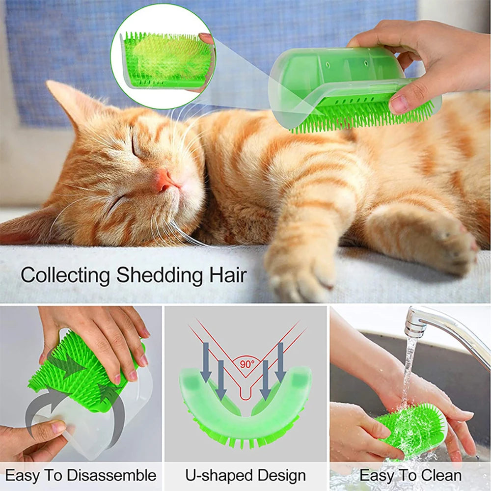 Massage Pet Cat Brush Corner - For Everyday Pet Use