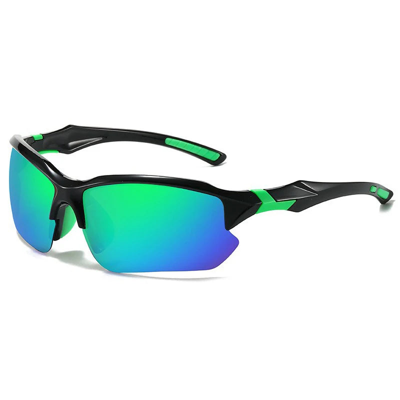 Sport Sunglasses - Polarized Outdoor Glasses for Active Wear - Green